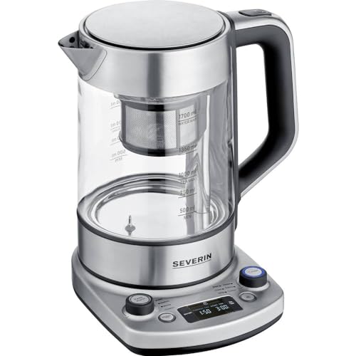Severin Bollitore E Tea Maker Con Funzione Di Sollevamento Automatico, Impostazione Della Temperatura E Funzione Di Ebollizione Rapida, Capacità 1,7 L