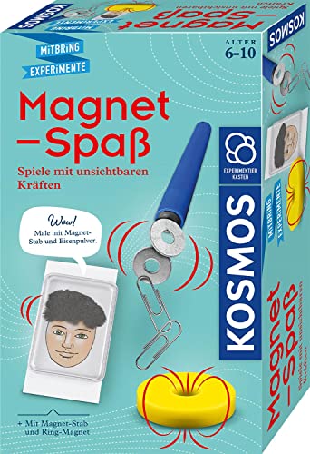 Magnet-Spaß: Male Mit Magnet- Stab Und Eisenpulver