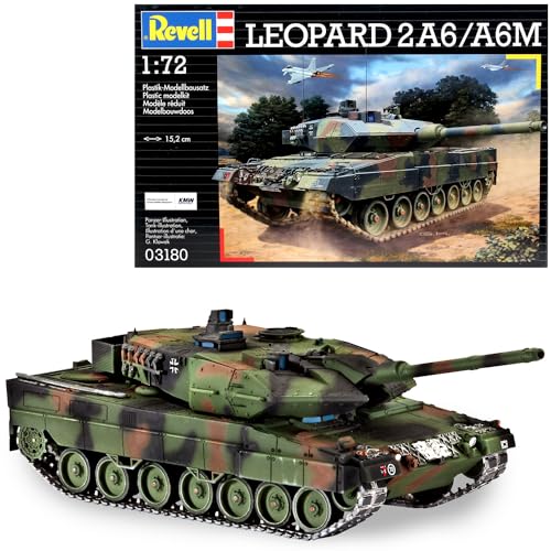 Revell- Leopard 2 A6/A6M Kit Di Montaggio, Multicolore, 152 Mm, 03180