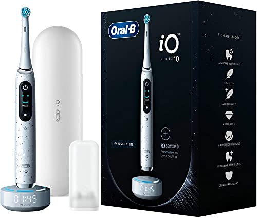 Oral-B Io Series 10 Stardust White Electric Toothbrush + Io Sense Charger White