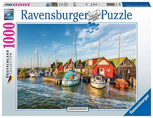 Ravensburger- Hafenwelt Puzzle – Romantico Mondo Porto Di Ahrenshoop – Germania Collection 1000 Pezzi, 17092
