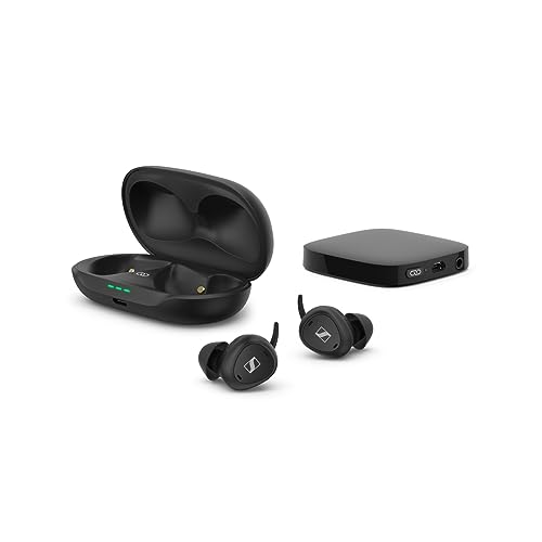 Sennheiser Tv Clear Set - Cuffie Tv Wireless Con Cancellazione Passiva Del Rumore E Bluetooth - Comodi Intrauricolari Senza Fili Per La Tv, Nero, Misu