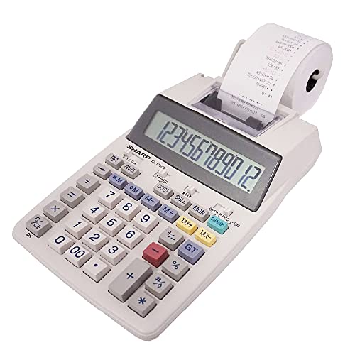Sharp El-531 1750 V Stampa Calcolatrice, Display Lcd A 12 Cifre