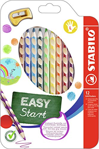 Matita Colorata Ergonomica - Stabilo Easycolors - Per Mancini - Astuccio Da 12 - Colori Assortiti
