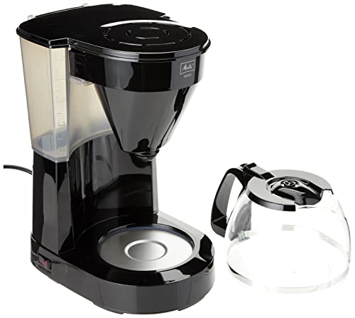 Melitta Caffettiera Easy Filter Con Caraffa In Vetro, Capacità 10 Tazze (125 Ml), Nera