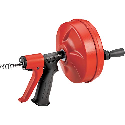 Ridgid 57043 Power Spin Con Autofeed, Cavo Sturatubi Maxcore E Trivella Sturatubi A Bulbo Per Rimuovere I Blocchi Dello Scarico / Rosso-Nero