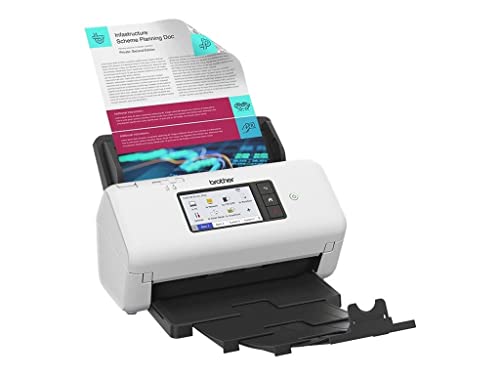 Brother Ads4700W Scanner Desktop,Connettività Wireless E Cablata, Usb3.0 Superspeed E Scansione Diretta Su Host Usb,Scansione Fino A 40 Pagine/Min,Ali