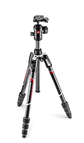 Manfrotto Befree Advanced Twist, Kit Treppiede Da Viaggio Con Testa Fluida E Chiusura Twist, Portatile E Compatto, Treppiede In Carbonio Per Fotocamer