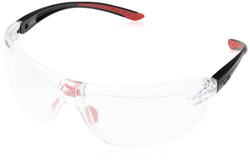 Iri-S - Patillas Bi-Material Pc+Tpr, Patillas Inclinables Negro/Rojo, Puente Nasal B-Flex – Pc Incoloro Con Dioptría +1.5 - Anti-Rayaduras Y Anti-Vaho