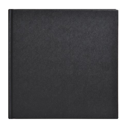 Clairefontaine 34250C - Taccuino Goldline 64 Fogli Cucito E Incollato (Formato Quadrato ) 15X15 Cm Carta Bianca 140 G, Copertina Rigida Nera