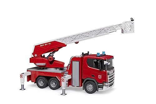Bruder Scania Super 560R Brandweerladderwagen Pomp Met Licht En Geluid