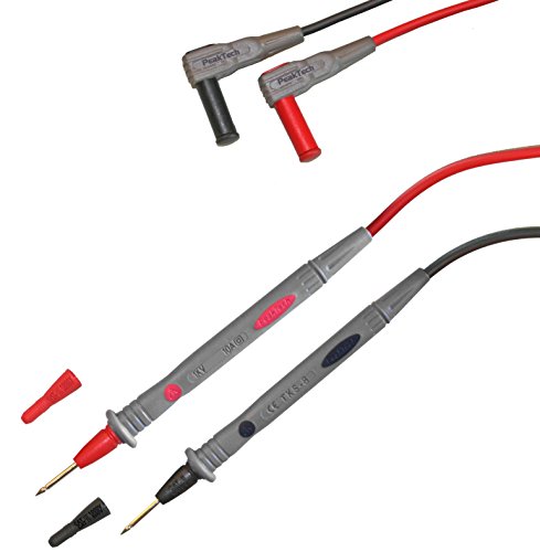 Peak Tech 1 Coppia Puntali Multimetro Flessibile 120 Cm, Sicurezza – Test Kit Di Cavi, 1000 V Ac/Dc; 10 A; Cat Iii/Iv, 1 Pezzi, Tks 8