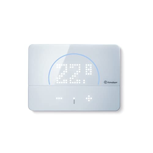 Finder Bliss2 1Cb190050007Poa - Termostato Smart Serie 1C, Alimentato A Batterie O Alimentatore, Gestibile Tramite App, Con Gli Assistenti Vocali O In