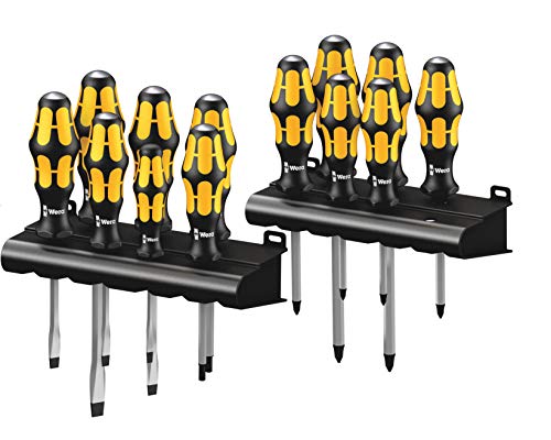 Wera, Big Pack 900 Assortimento Di Giraviti Kraftform; Il Giravite-Scapello Della Wera + Rack, 13 Pezzi