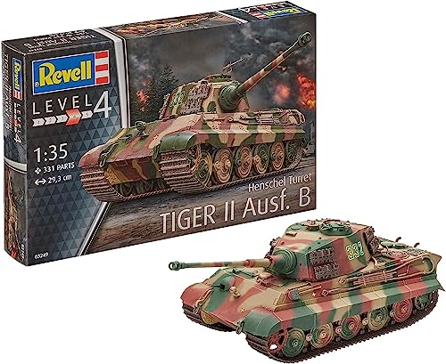 Revell- Tiger Ii Ausf.B (Henschel Turr) Modello Kit Carro Armato, Multicolore, 80-3249