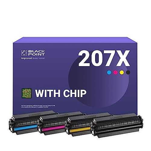 [Con Chip] Set Di 4 Cartucce Toner Per Hp 207X Hp 207A W2210X W2210A W2211X W2211A W2212X W2212A W2213X W2213A Per Hp Color Laserjet Pro Mfp M283Fdw M