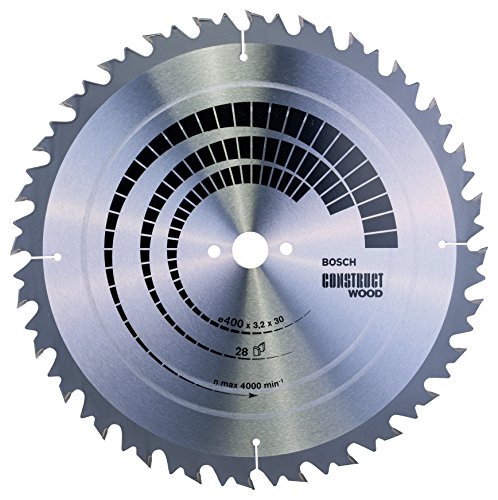 Bosch Accessories 1X Lama Per Sega Circolare Construct Wood (Per Legno Tenero, Duro, Ø 400 X 3.2 30 Mm, 28 Denti, Accessorio Circolare)