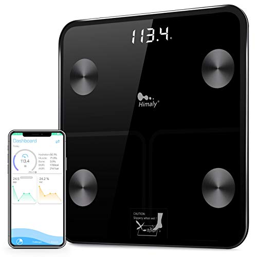 Himaly Bilancia Pesa Persona Digitale Bilancia Pesapersone Impedenziometrica Professionale Elettronica, Compatibile Con Bluetooth, Peso Di 180 Kg Per 
