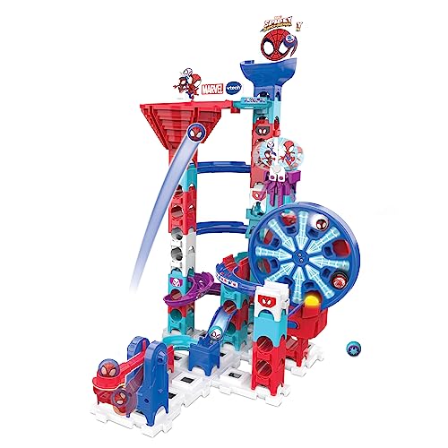 Vtech- Marble Rush-Spidey Super Spin Challenge Sp300 E, 80-561704