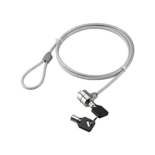 Goobay 93037 Lucchetto Di Sicurezza Per Notebook, Cavo In Acciaio Con Lucchetto E 2 Chiavi In Dotazione