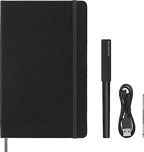 Moleskine Smart Writing Set, Smart Notebook Con Smart Pen Inclusa, Taccuino Moleskine Smart, Taccuino Digitale Con Pagine A Righe, Large, 13X21 Cm, Ne