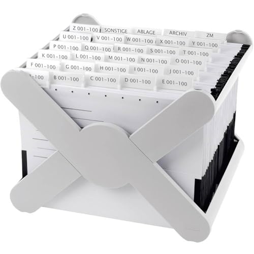 Cestello Per Cartelle Sospese Han X-Cross – Design Elegante E Innovativo, Con Impugnature Di Trasporto, Contiene Fino A 35 Cartelle Sospese, Stabile E