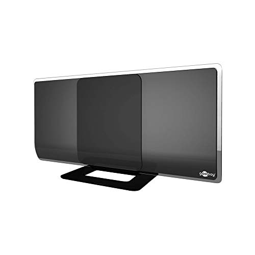 Goobay 67179 Antenna Omnidirezionale Da Interno Full Hd / Antenna Attiva Con Amplificatore Hdtv (Dab / Dvb-T) Antenna Dvb-T2 Dia 42 Ps / Filtro Lte/4G