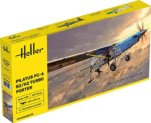 Heller Hel30410 1:48-Pilatus Pc-6 B2/H2 Turbo Porter Scale Model Kit, Non Verniciato