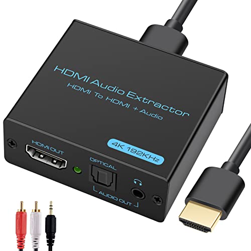 Vedindust Hdmi Audio Extractor 4K X 2K Hdmi Audio Splitter Hdmi A Hdmi Spdif Optical Spdif Con 3.5Mm Stereo Audio Digitale Estrattore Per Ps4 Ps5 Blu-