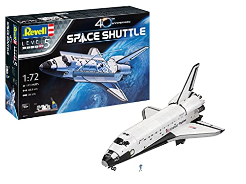 Revell-Revell-05673 Estuche De Regalo Space Shuttle, 40. Aniversario, Modelo Con Pinturas Base, Pegamento Y Brocha Nasa Kit Per Modelli, Colore Non La