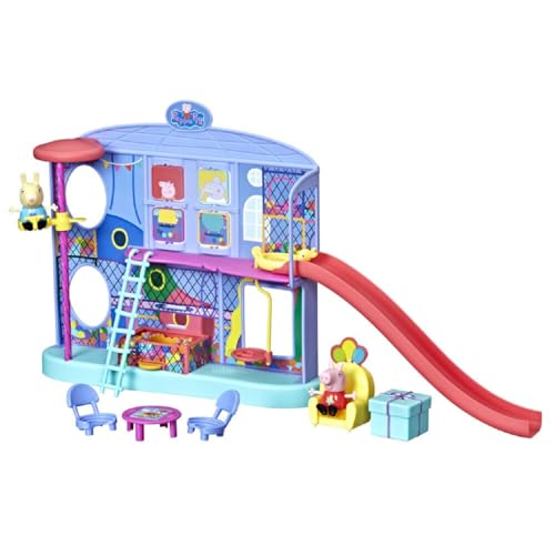 Hasbro Peppa Pig Playset Centro Divertimenti Con 2 Figure Di 7Cm Peppa E Rebecca Coniglio Con 8 Accessori - Riproduce Canzoni E Frasi Divertenti