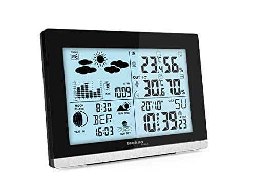 Technoline Ws6762 - Stazione Meteorologica Moderna, Colore Nero Lucido