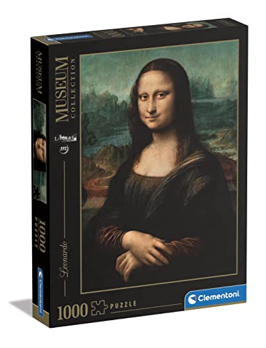 Clementoni- Leonardo-Gioconda Louvre Museum Collection Puzzle, Colore Bianco, 1000 Pezzi, 31413