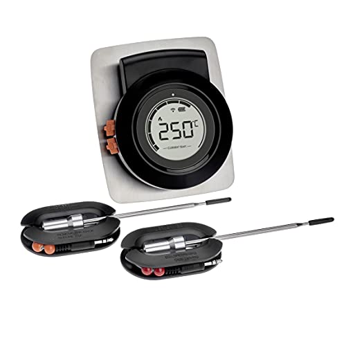 Tfa Dostmann Hyper Bbq Smart Wireless Termometro Per Bbq, 14.1513.01, Per Grill/Barbecure/Affumicatore/Griglia Porta, Smartphone App In Italiano, Nero