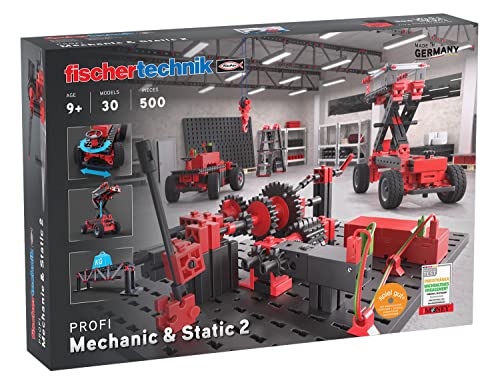 Fischertechnik Fischertechnik-536622 536622 Profi Mechanic & Static 2-Kit Di Montaggio A Partire Dai 9 Anni, Colore Bianco