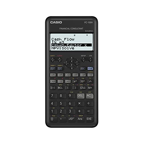 Casio Fc-100V-2, Calcolatrice Finanziaria Seconda Edizione, Fc-100V-2-W-Et