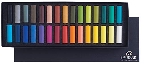 ターレンスジャパン(Talens Japan) Rembrandt Soft Pastel Cardboard Box Set - 30 Half Stick General Selection - Art Supplies