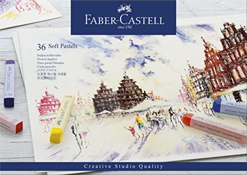 Faber-Castell- Softpastel Giocattolo, Colore Black, 36 Unità (Confezione Da 1), 128336