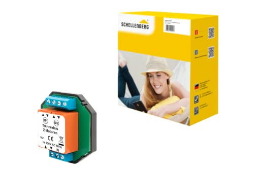 Schellenberg 24201 Relè Di Separazione Per Il Controllo Simultaneo Di 2 Motori Per Tapparelle Tramite Interruttore O Timer, Centrale Per Un Comodo Con