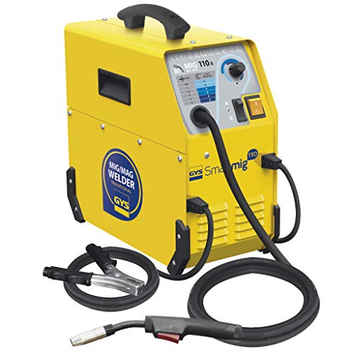 Gys, Smartmig 110, Macchina Per Saldare, Inverter, Mig/Mag, Senza Gas, 0,9-230 V, Fornita Con Cavo Di Massa E Torcia Giallo, 033993
