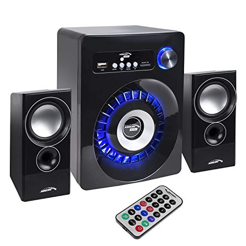 Audiocore Ac910 2.1 - Altoparlante Multimediale Bluetooth, Subwoofer 280 W P.M.P.O. Slot Scheda Sd Aux