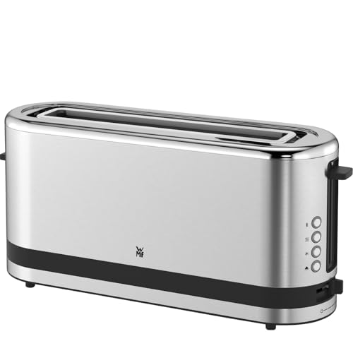 Wmf Tostapane Kitchenminis In Acciaio Cromargan, Con Fessura Lunga, 7 Livelli Di Doratura, Design Compatto E Salvaspazio, Pinze, Griglia Per Pane E Va