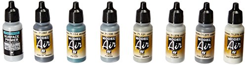 Acrylicos Vallejo Model Air - Set Di Colori Acrilici Per Aerografo, Blu
