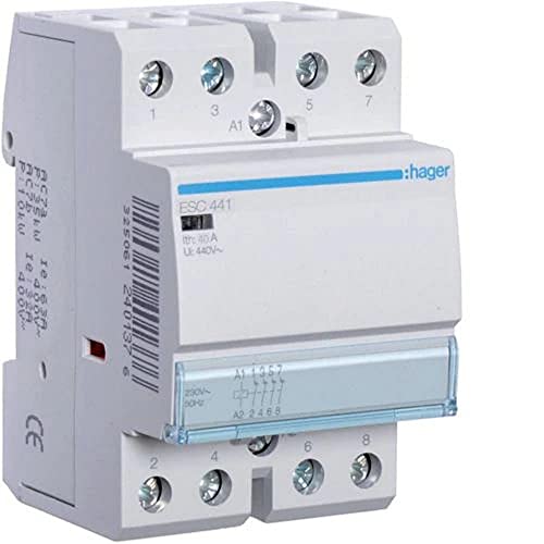 Hager - Esc441 - Contattore, 40A, 4Nc, 230V