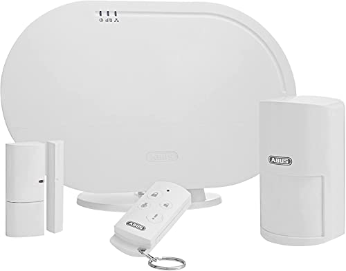 Abus Smartvest Sistema Di Allarme Per La Casa Senza Fili Fuaa35001A - Set Di Base - Centrale, App, Rilevatore Di Apertura E Di Movimento, Telecomando
