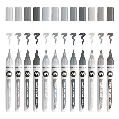 Molotow Aqua Color Brush Set Grigio.