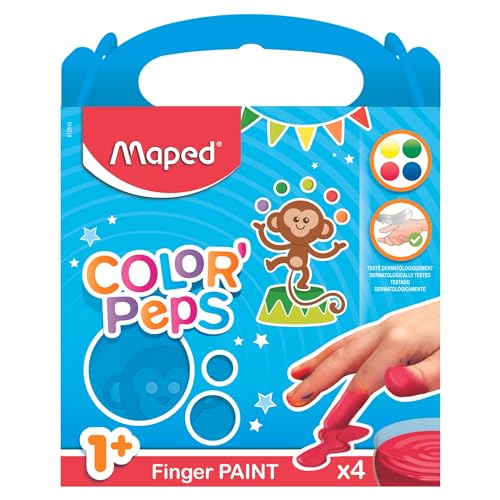 Maped Colori A Dita 80G X4 - Dermatologicamente Testato