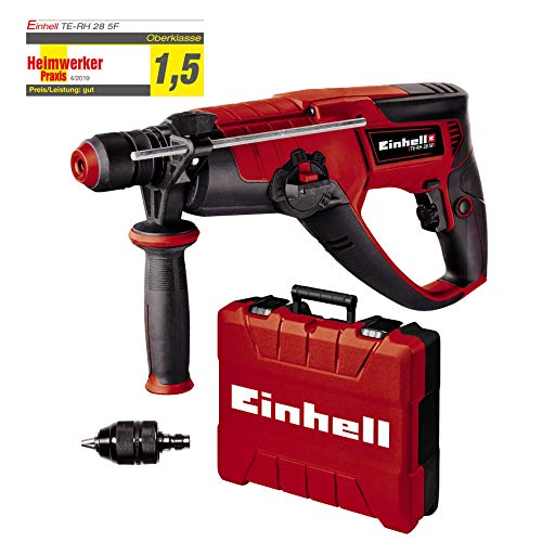 Einhell Te-Rh 28 5F Martello Tassellatore 5 Funzioni (220-240 V, 950 W, Giri Min. 0-1200 + 0-2600, Percussioni Min. 0-4500, 3 Joule, Attacco Sds-Plus,