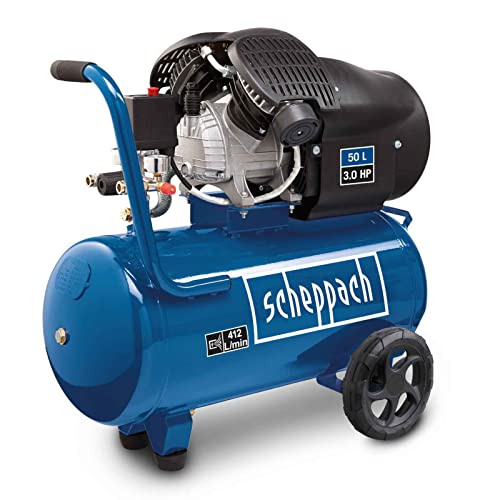 Scheppach Doppelzylinder Kompressor Hc53Dc, 50 L