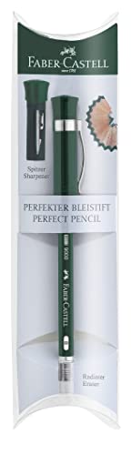 Faber-Castell 119037 - Matita Perfetta Castell 9000, Grado Di Durezza B, Colore Fusto: Verde